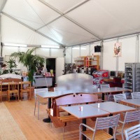 Restaurant temporaire aménagé