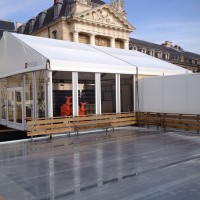 Patinoire de Dijon pendant le montage